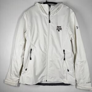 Texas A&M Aggies Under Armour Jacket Womens Med  Storm Semi fitted White Coat
